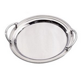14" Round 18/10 Stainless Steel Tray w/ Handles